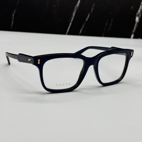 NEW GUCCI GG1265O 005 BLUE MEN EYEGLASSES GUCCI - Picture 4 of 8